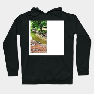 zen japanese river park ecopop landscape photograph Hoodie